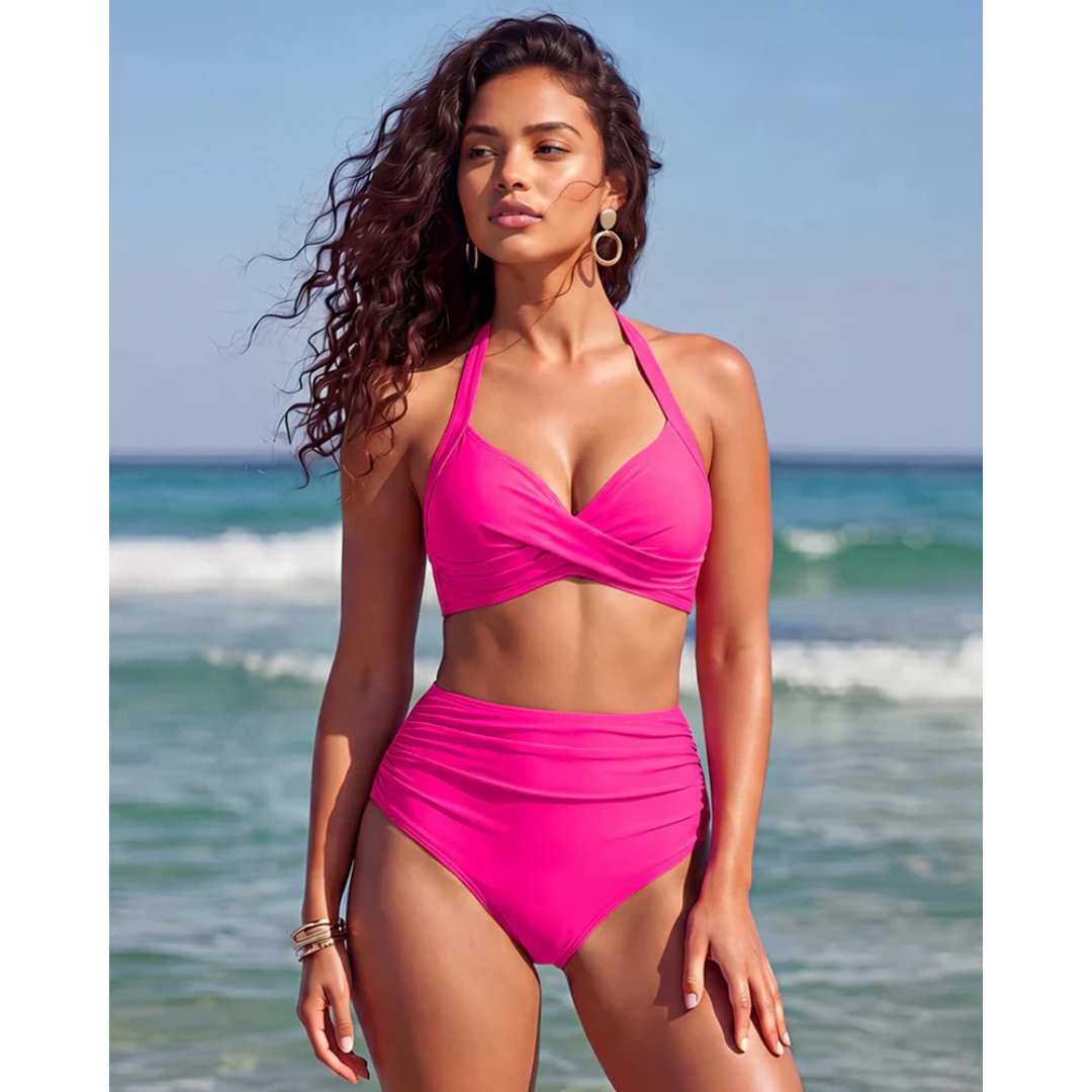 2-az-1-ben magas derekú alakformáló bikini