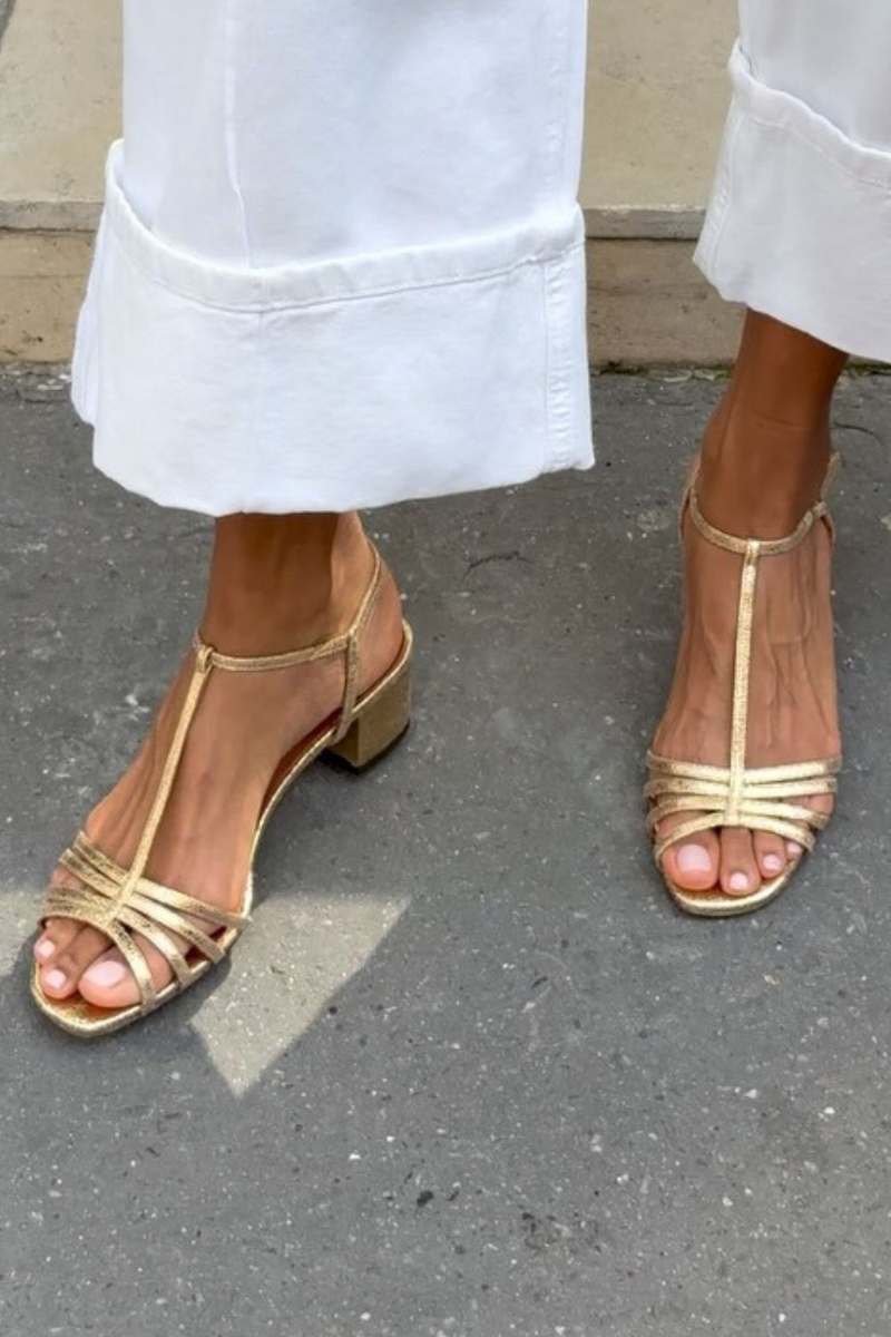 Arany mindennapi elegancia szandál