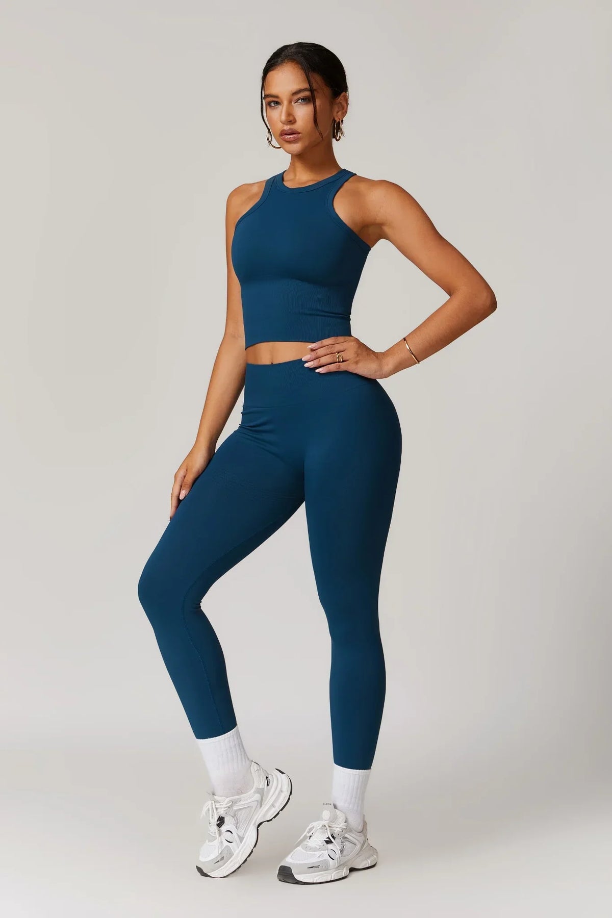 Magas derekú leggings (királykék)