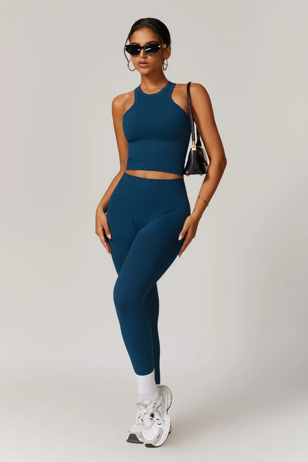 Magas derekú leggings (királykék)
