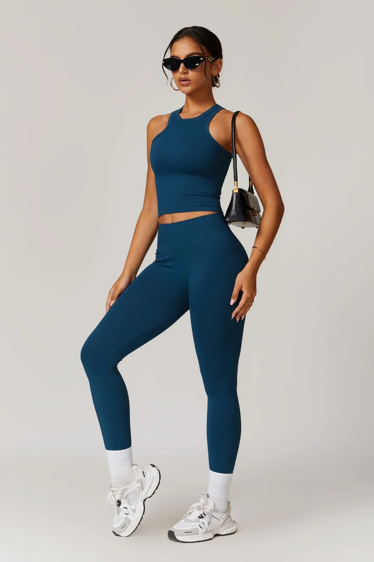 Magas derekú leggings (királykék)
