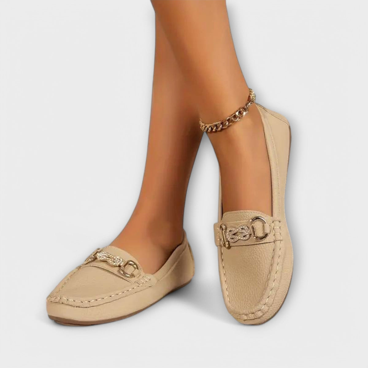 Bőr slip-on mokaszin