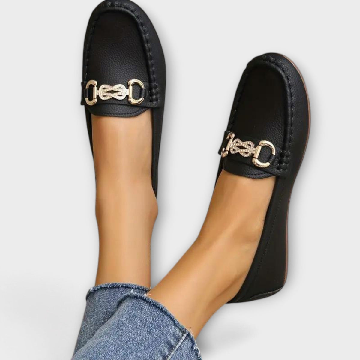 Bőr slip-on mokaszin