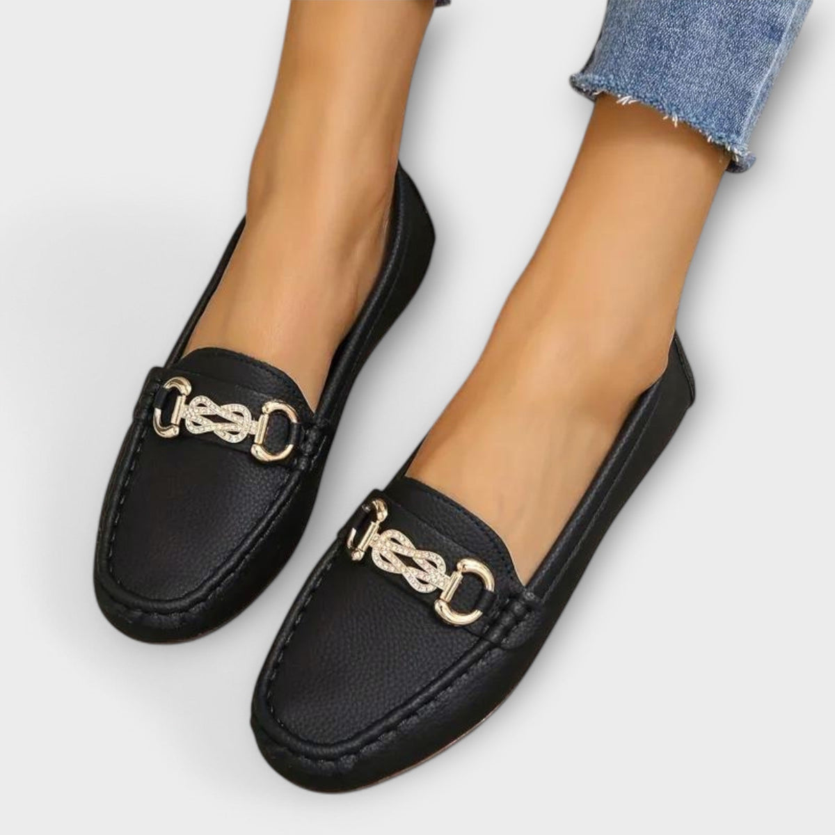 Bőr slip-on mokaszin