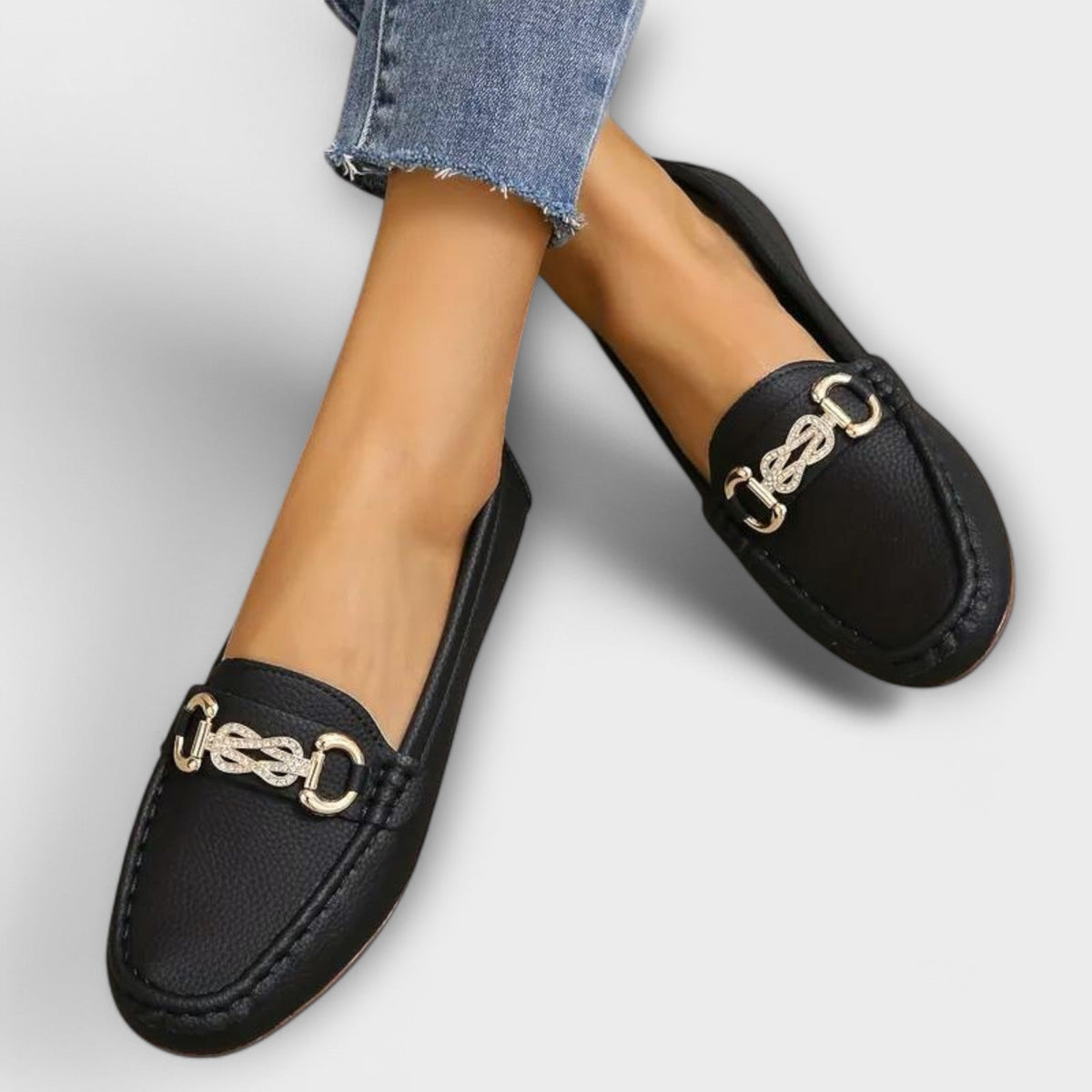 Bőr slip-on mokaszin