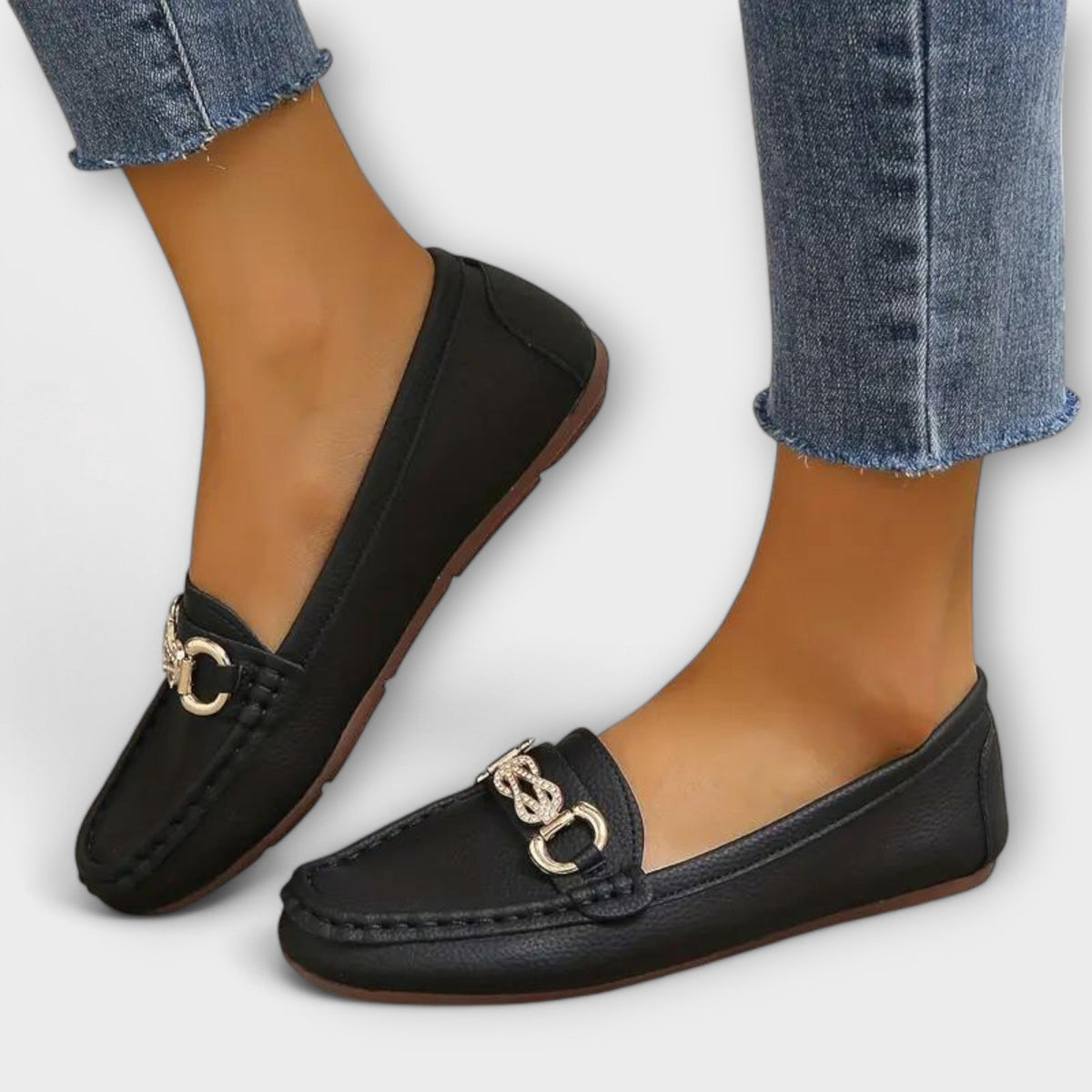 Bőr slip-on mokaszin