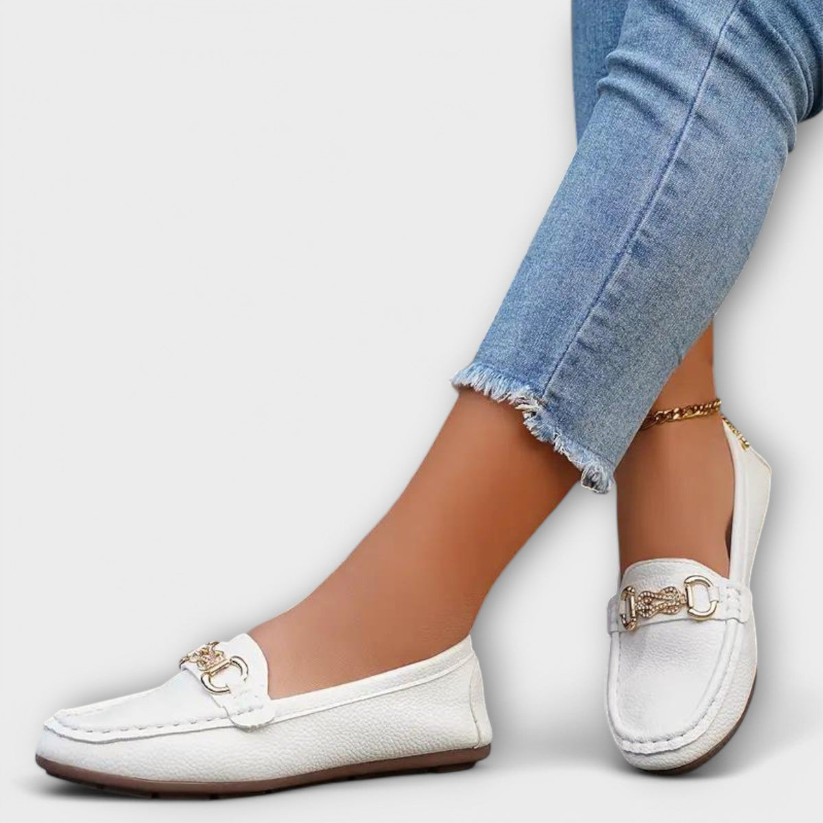 Bőr slip-on mokaszin
