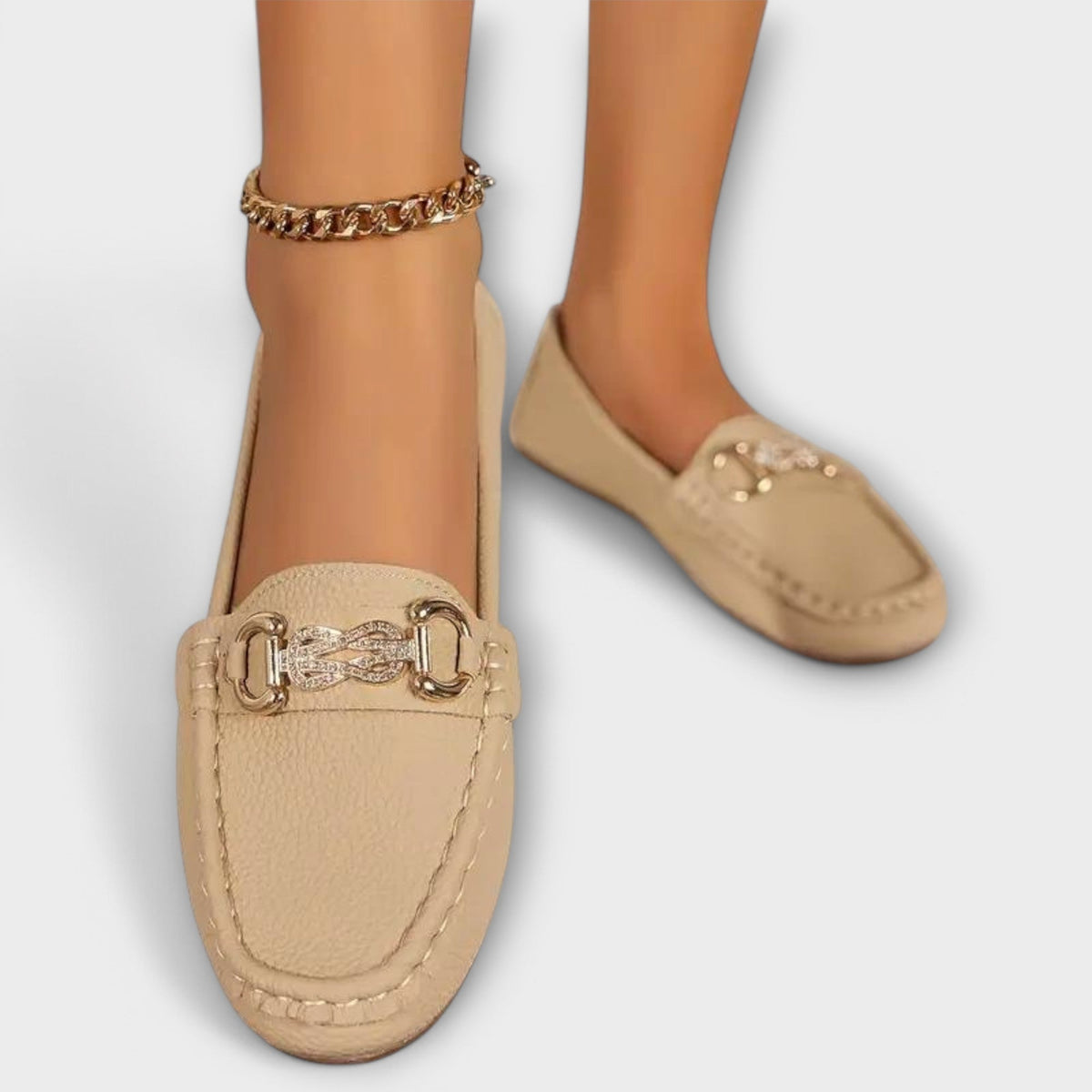 Bőr slip-on mokaszin