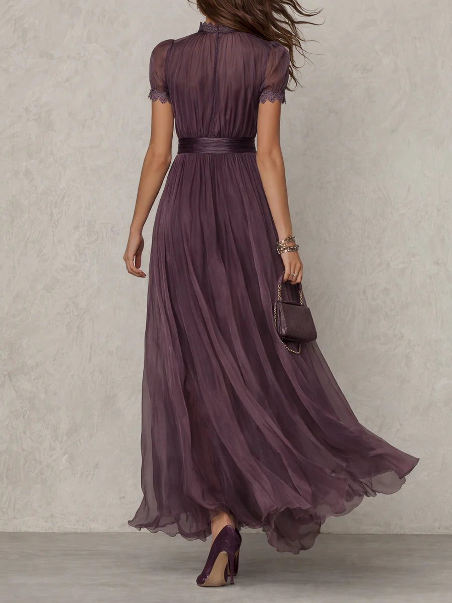 Elegáns vintage chiffon maxi ruha