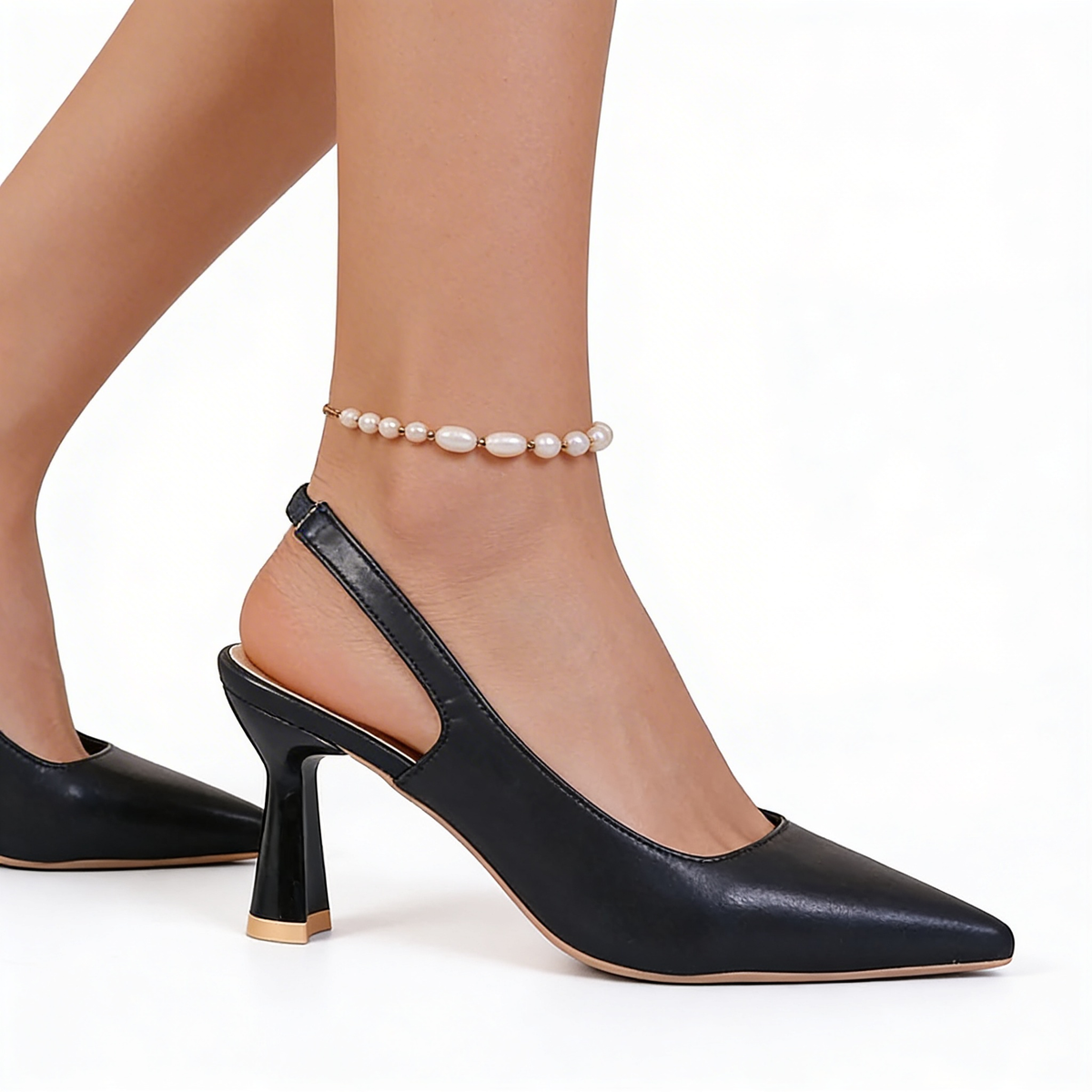 Elegáns ortopéd sarkú cipő – khaki, bézs, fekete