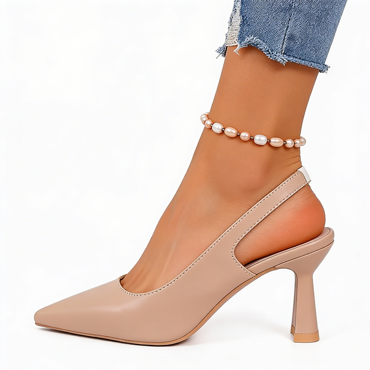 Elegáns ortopéd sarkú cipő – khaki, bézs, fekete
