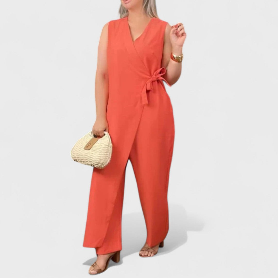 Elegáns overall V-nyakú
