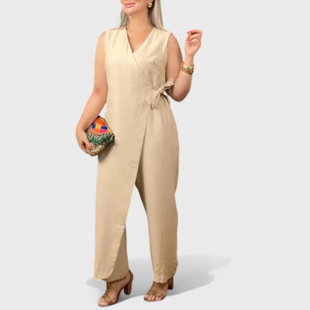 Elegáns overall V-nyakú