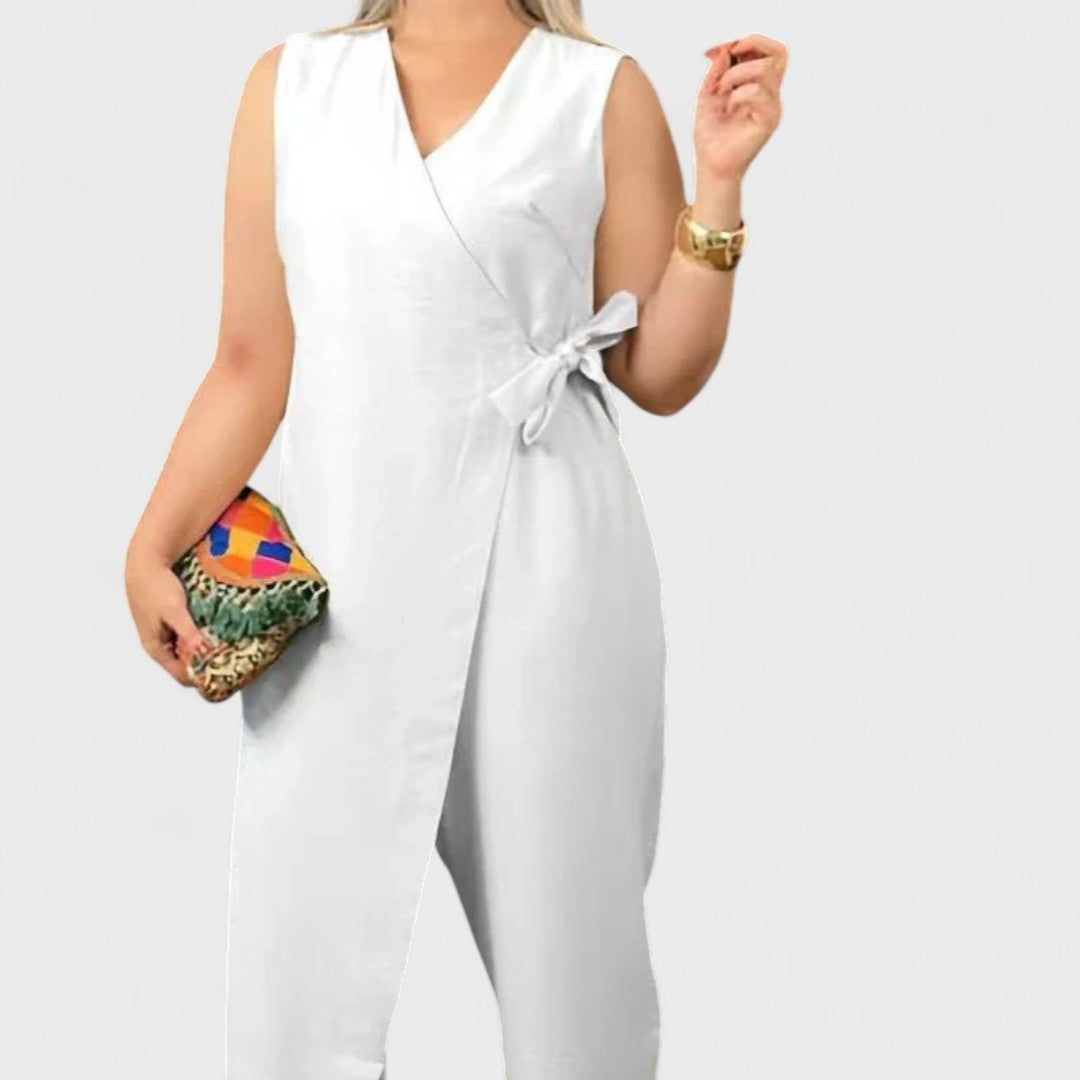 Elegáns overall V-nyakú