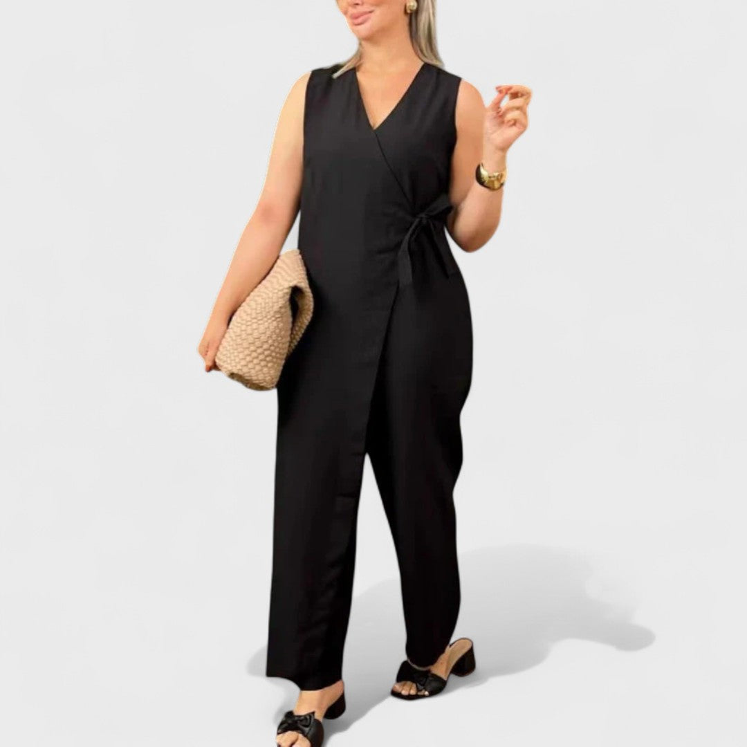 Elegáns overall V-nyakú